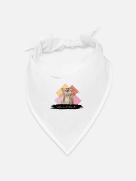 JvG Otter "Otternormalverbraucha." - Bandana Dreieckstuch - Weiß