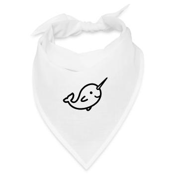 Narwal - Bandana Dreieckstuch - Weiß - Vorne