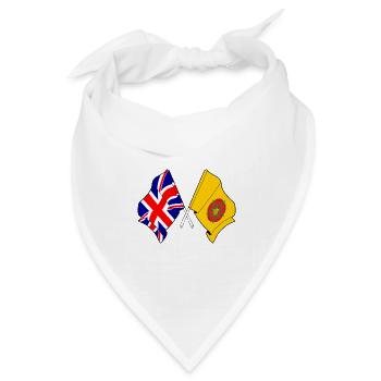 Lancashire- und Großbritannien-Flagge - Bandana Dreieckstuch - Weiß - Vorne
