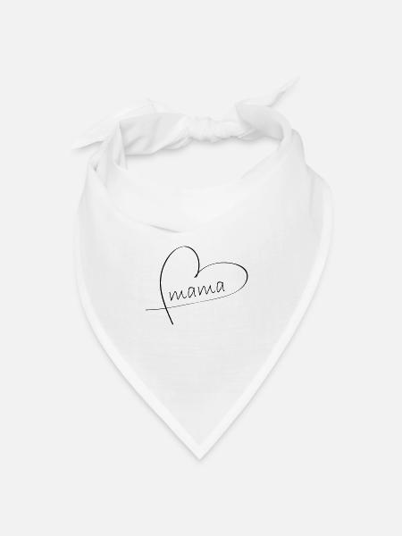 Mama - Bandana Dreieckstuch - Weiß