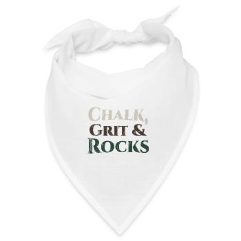 Chalk Grit & Rocks Motiv - Bandana Dreieckstuch - Weiß - Vorne