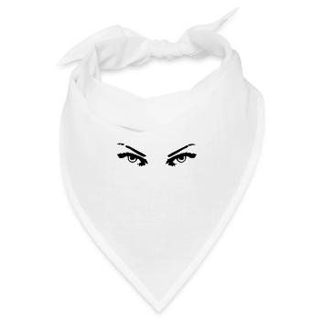 eyes 01 - Bandana Dreieckstuch - Weiß - Vorne