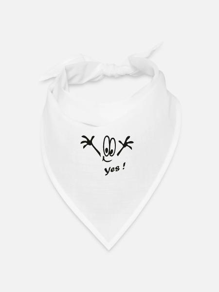 Yes ! Comic - Bandana Dreieckstuch - Weiß