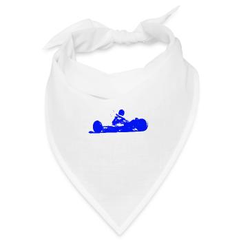 Kitebuggy_Blau - Bandana Dreieckstuch - Weiß - Vorne