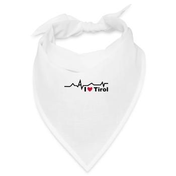 Herzschlag Tirol - Bandana Dreieckstuch - Weiß - Vorne