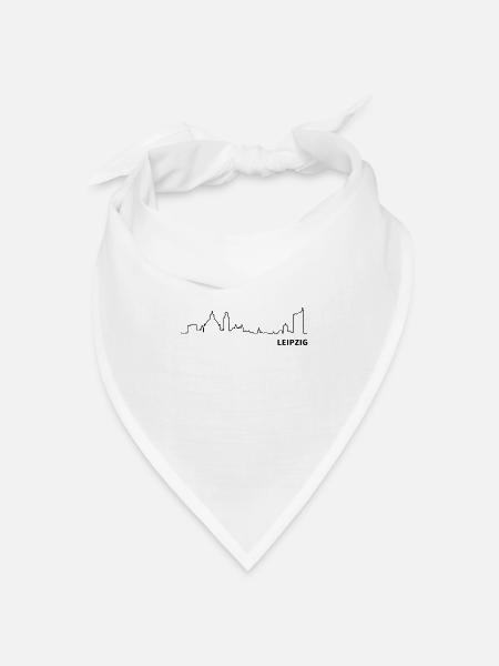 Leipzig - Bandana Dreieckstuch - Weiß