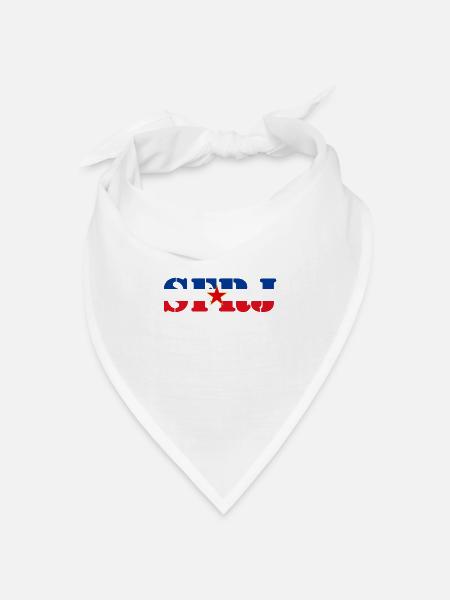 sfrj_flag - Bandana Dreieckstuch - Weiß