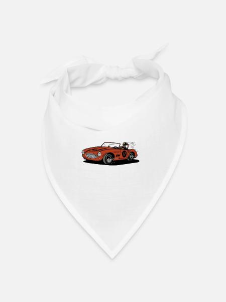 dragster racer automotive car automobil rennwagen4 - Bandana Dreieckstuch - Weiß