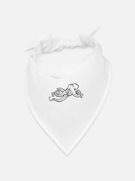 tintenfisch giant octopus krake kalmar sepien fish - Bandana Dreieckstuch - Weiß