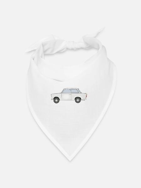 Trabbi Ostalgie Design - Bandana Dreieckstuch - Weiß