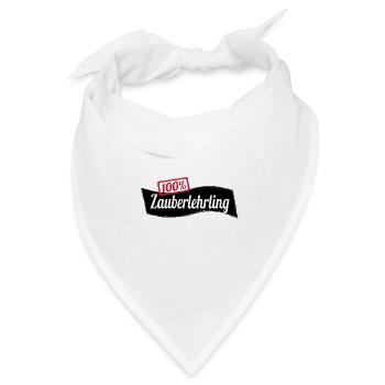 100% Zauberlehrling zaubern hexen Geschenk - Bandana Dreieckstuch - Weiß - Vorne