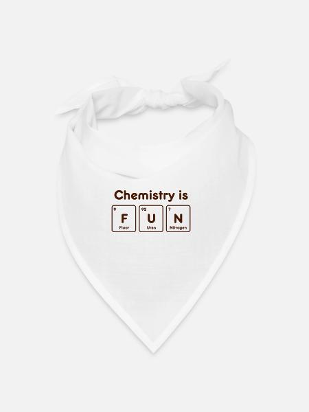 Chemistry is fun Periodensystem - Bandana Dreieckstuch - Weiß
