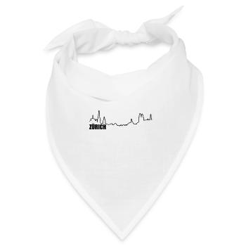 zürich - Bandana Dreieckstuch - Weiß - Vorne