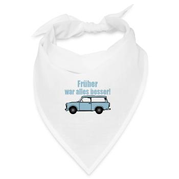  , DDR Kult , früher war alles besser (25) - Bandana Dreieckstuch - Weiß - Vorne
