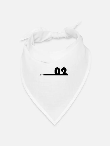 02_Black_Bauhaus93 - Bandana Dreieckstuch - Weiß