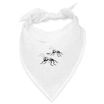Laufende Kakerlaken - Bandana Dreieckstuch - Weiß - Vorne