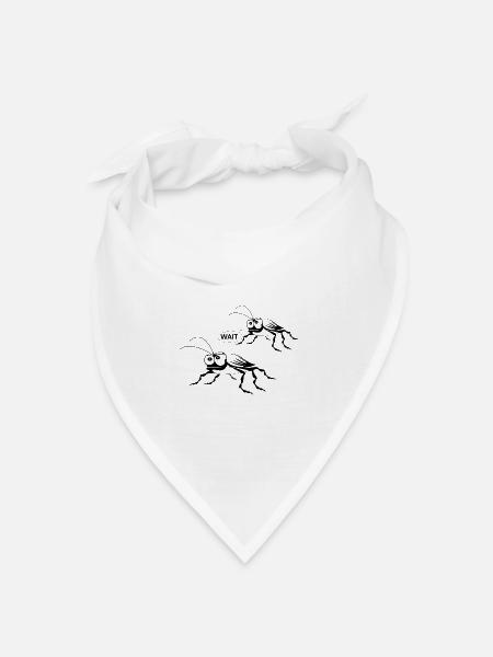 Laufende Kakerlaken - Bandana Dreieckstuch - Weiß