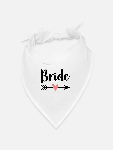 Bride Amor Pfeil Junggesellenabschied Geschenk - Bandana Dreieckstuch - Weiß