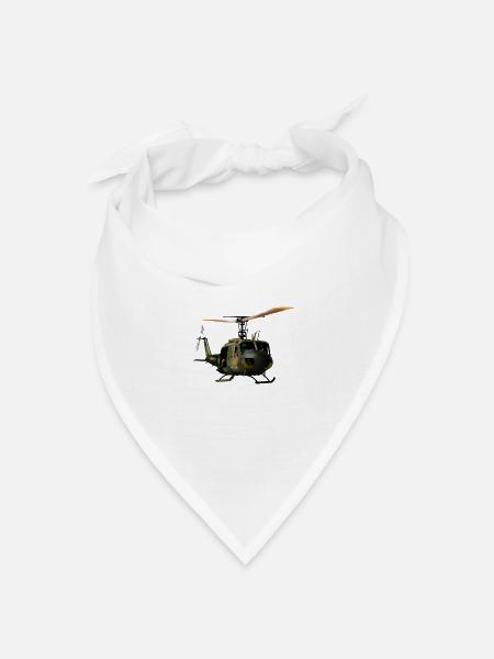 Hubschrauber - Bandana Dreieckstuch - Weiß
