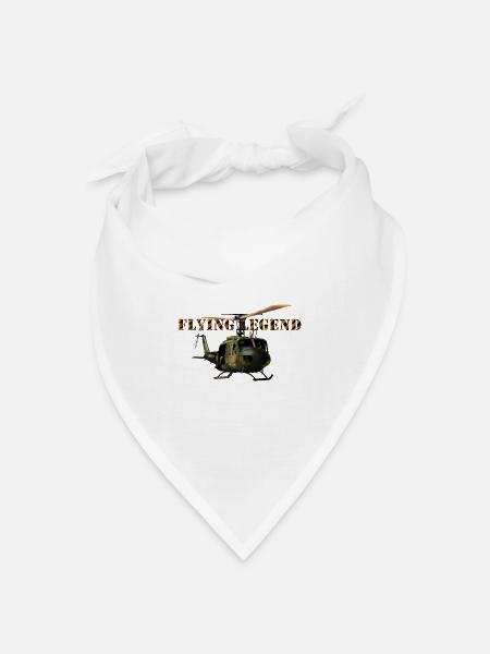helicopter huey - Bandana Dreieckstuch - Weiß