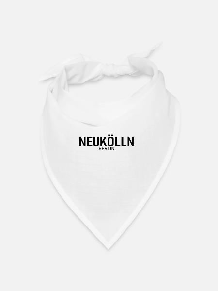 Neukölln - Berlin - Deutschland - Germany - Bezirk - Bandana Dreieckstuch - Weiß