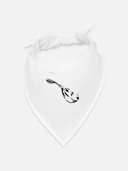 mandoline musiker - Bandana Dreieckstuch - Weiß