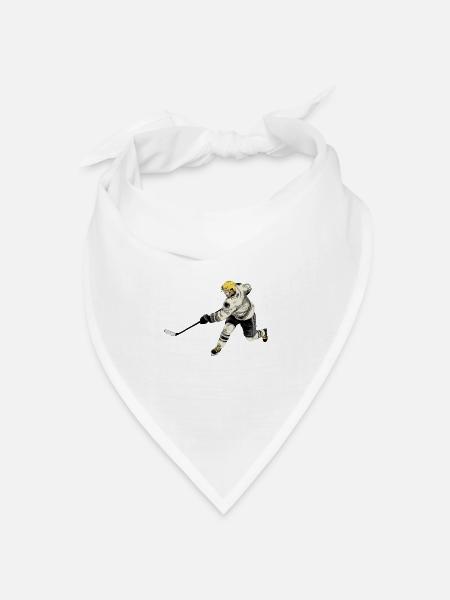 Eishockey - Bandana Dreieckstuch - Weiß