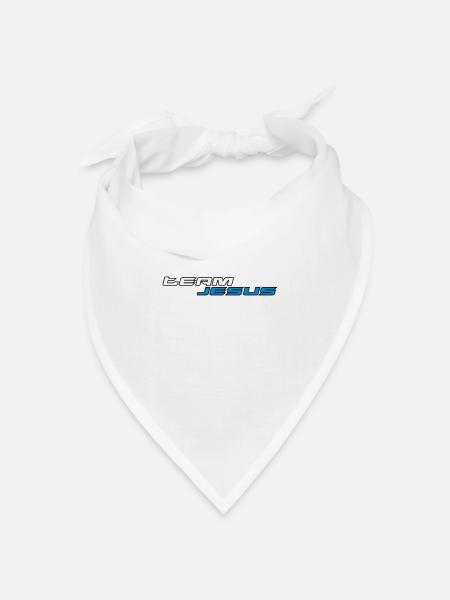 Team Jesus Racing Sport Logo Weiß Blau - Bandana Dreieckstuch - Weiß