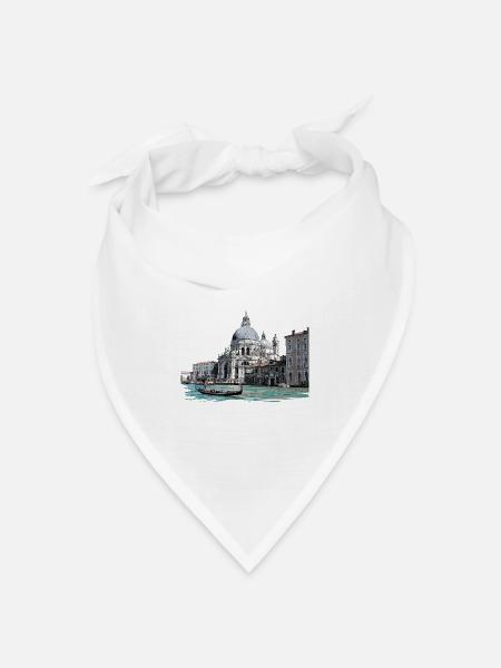 Venedig - Bandana Dreieckstuch - Weiß