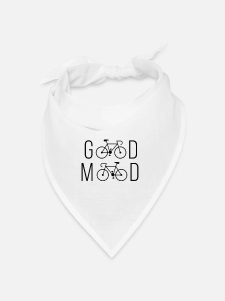 Radfahren - gute Laune - Bandana Dreieckstuch - Weiß