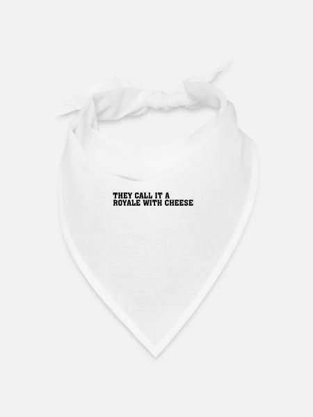 Sie nennen es ein Royale mit Käse Film Zitat - Bandana Dreieckstuch - Weiß