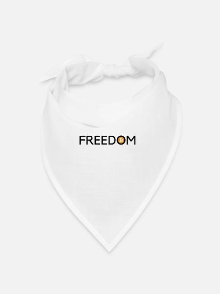 Freedom Bitcoin - Bandana Dreieckstuch - Weiß