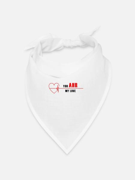 You AHR my Love - Bandana Dreieckstuch - Weiß