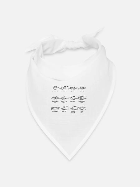 Boote Segeln Knoten Knotenkunde Geschenke - Bandana Dreieckstuch - Weiß