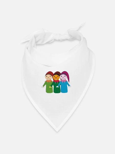 kasper und freunde - Bandana Dreieckstuch - Weiß