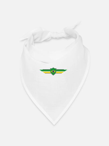 Brasilien Fan Weltmeisterschaft - Bandana Dreieckstuch - Weiß