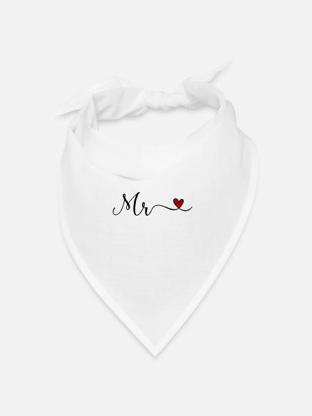 Mr - Bandana Dreieckstuch - Weiß