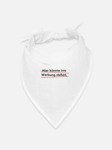 Werbung - Bandana Dreieckstuch - Weiß