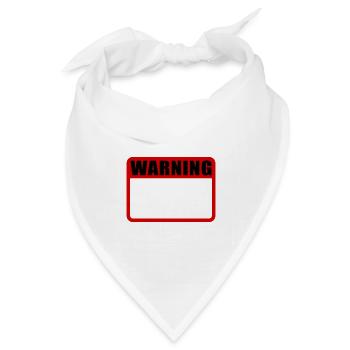 Warning Schild Warnung Achtungsschild Vektor - Bandana Dreieckstuch - Weiß - Vorne
