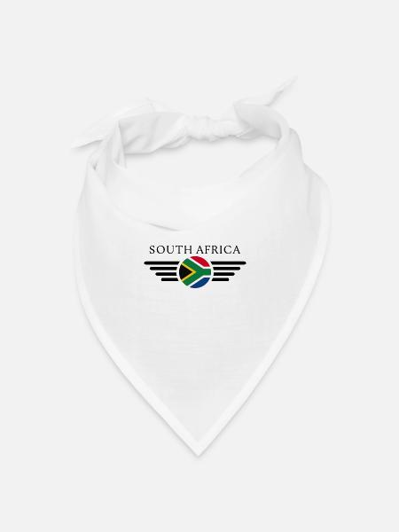 Südafrika - Bandana Dreieckstuch - Weiß