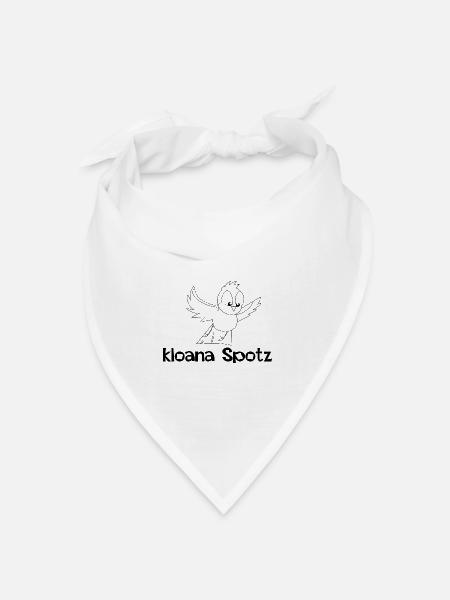 kloana Spotz-kleiner Spatz,Österreichische Dialekt - Bandana Dreieckstuch - Weiß
