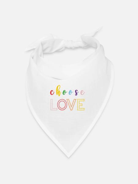 Pride Month - Liebe - Bandana Dreieckstuch - Weiß