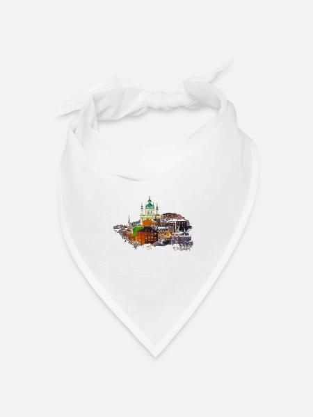 Kiew - Bandana Dreieckstuch - Weiß