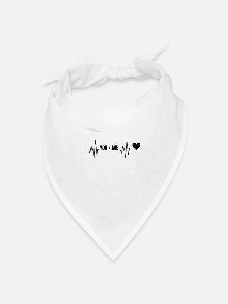 Liebe - Bandana Dreieckstuch - Weiß