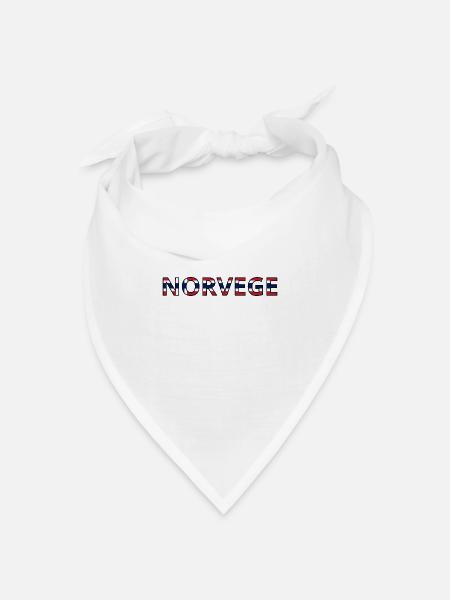 Flagge von Norwegen - Bandana Dreieckstuch - Weiß