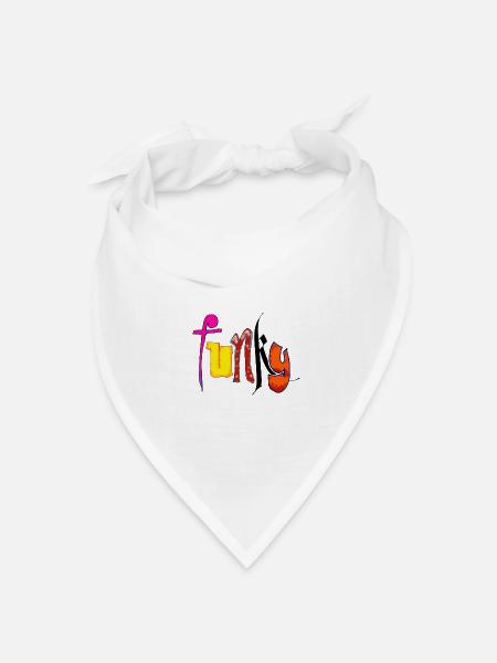 Funky - Bandana Dreieckstuch - Weiß