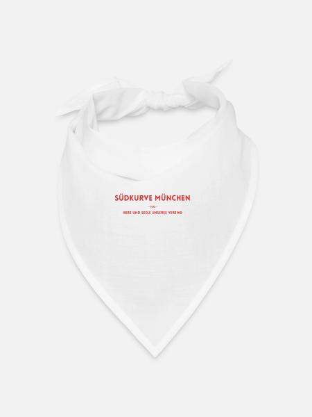 Südkurve München 1972 - Bandana Dreieckstuch - Weiß