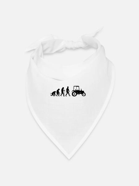 traktor evolution - Bandana Dreieckstuch - Weiß