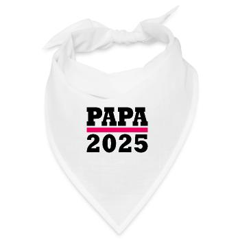 Papa 2025 - Bandana Dreieckstuch - Weiß - Vorne