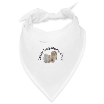 crazy DogMoms Club Lhasa Apso - Bandana Dreieckstuch - Weiß - Vorne